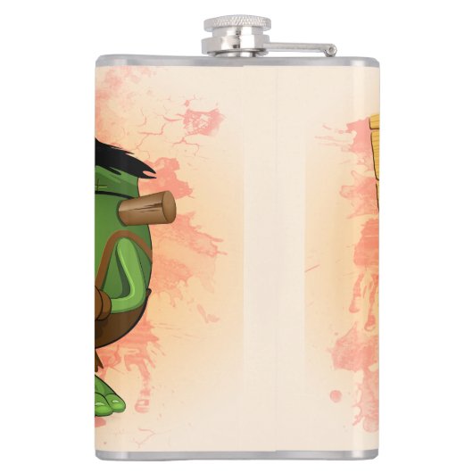 Frankenstein-Zeichen "Normal People Scare Me" Flachmann (Rückseite)