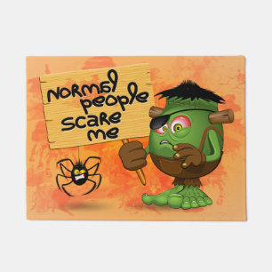 Frankenstein-Zeichen "Normal People Scare Me" Fußmatte