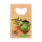 Frankenstein-Zeichen "Normal People Scare Me" Geldbeutel Flaschenöffner (Rückseite)