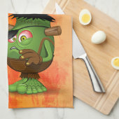 Frankenstein-Zeichen "Normal People Scare Me" Geschirrtuch (Viertel Falte)