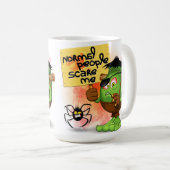 Frankenstein-Zeichen "Normal People Scare Me" Kaffeetasse (VorderseiteRechts)