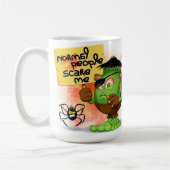 Frankenstein-Zeichen "Normal People Scare Me" Kaffeetasse (Links)