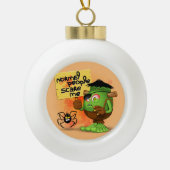 Frankenstein-Zeichen "Normal People Scare Me" Keramik Kugel-Ornament (Vorderseite)