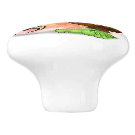 Frankenstein-Zeichen "Normal People Scare Me" Keramikknauf (Seitenansicht)