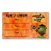 Frankenstein-Zeichen "Normal People Scare Me" Magnetische Visitenkarte (Vorderseite)