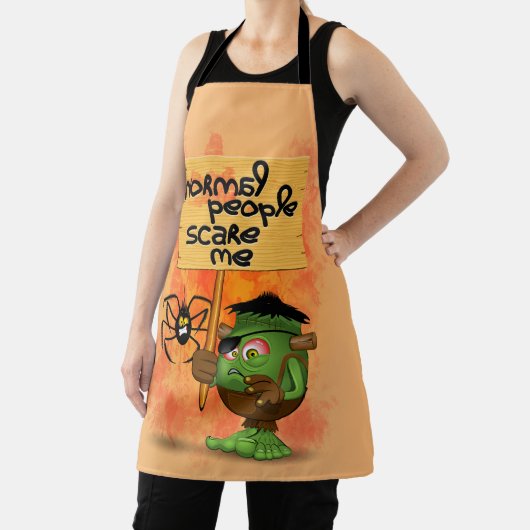 Frankenstein-Zeichen "Normal People Scare Me" Schürze (InSitu)