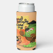 Frankenstein-Zeichen "Normal People Scare Me" Selters Dosenkühler (Seltzer Rückseite)