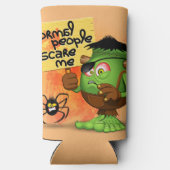 Frankenstein-Zeichen "Normal People Scare Me" Selters Dosenkühler (Rückseite)
