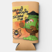 Frankenstein-Zeichen "Normal People Scare Me" Selters Dosenkühler (Vorderseite)