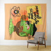 Frankenstein-Zeichen "Normal People Scare Me" Wandteppich (Beispiel (Horizontal))