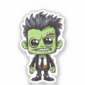 Frankenstein Zombie Aufkleber (Vorderseite)