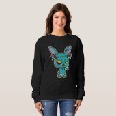 Frankenstein Zombie Bunny Halloween Sweatshirt (Vorne ganz)