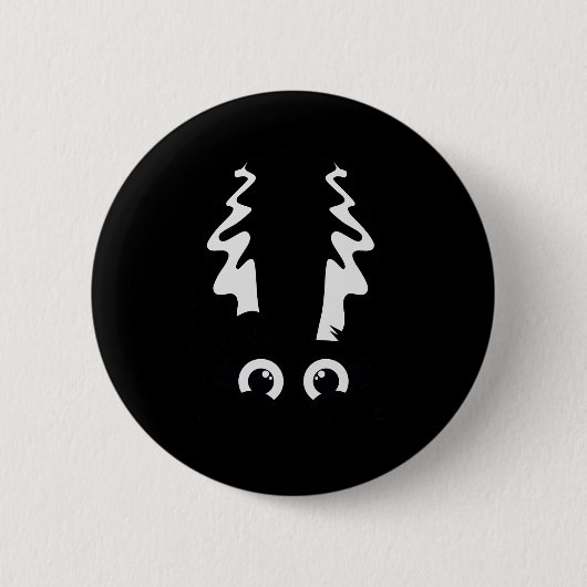 Frankensteinbrücke Niedliches Monster Halloween Co Button (Vorderseite)