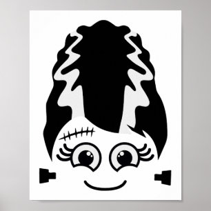 Frankensteinbrücke Niedliches Monster Halloween Co Poster