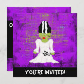 Frankensteiner Halloween-Einladung Einladung (Vorne/Hinten)