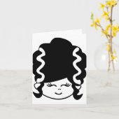 Frankensteinmonster-Braut Halloween 3 Karte (Gelbe Blume)