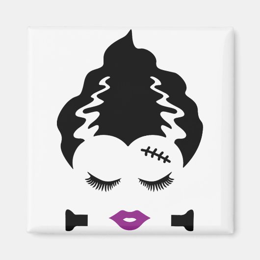 Frankensteinmonster-Braut Halloween-Kostüm 1 Magnet (Vorne)