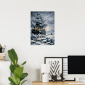 Frankensteins arktische Jagd von BurnsInHell Poster (Heimbüro)