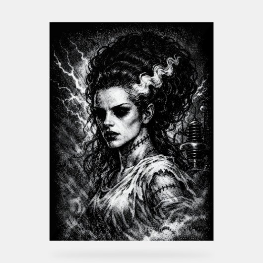Frankensteins Braut — Wiederbelebt von BurnsInHell Acrylschild (Vorderseite)
