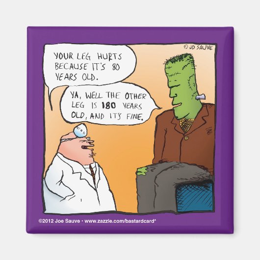 Frankensteins Doctor Cartoon Magnet (Vorne)