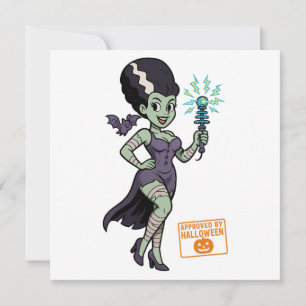Frankensteins Ehefrau Cartoon Einladung