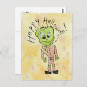 Frankensteins Halloween Postkarte (Vorne/Hinten)
