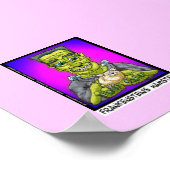 Frankensteins Hamster Funny Canvas Print Poster (Ecke)