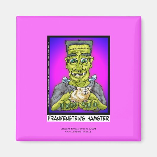 Frankensteins Hamster Funny Cartoon Magnet (Vorne)