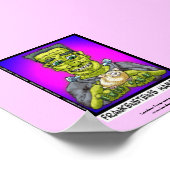 Frankensteins Hamster Funny Cartoon Poster (Ecke)