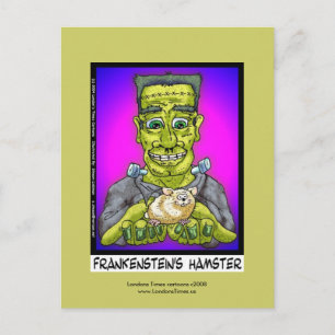 Frankensteins Hamster Lustige Cartoon-Postkarte Postkarte