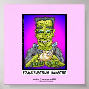 Frankensteins Hamster Lustiges Cartoonposter Poster