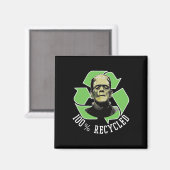 Frankensteins Monster - 100% Gerecycelt S Funny Ha Magnet (Vorderseite/Rückseite)