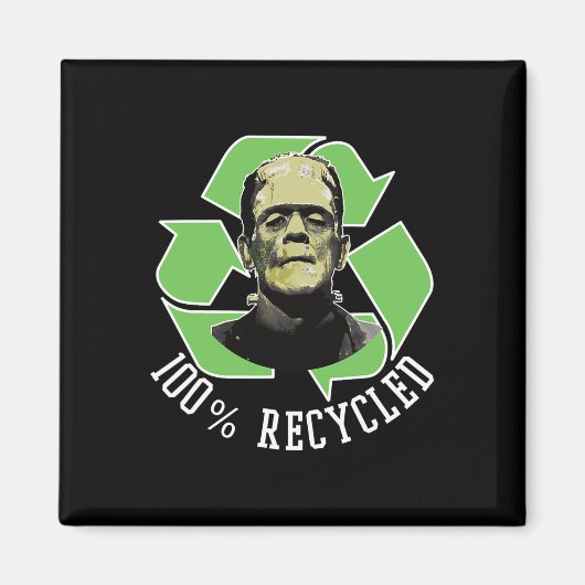 Frankensteins Monster - 100% Gerecycelt S Funny Ha Magnet (Vorne)
