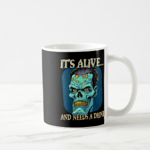 Frankensteins Monster Es ist lebendig und braucht Kaffeetasse
