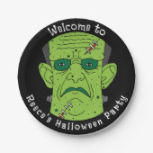 Frankensteins Monster Kids Halloween-Party Pappteller (Vorderseite)