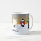 Frankensteins Monster, Mama, Teufel und Vampire Kaffeetasse (VorderseiteRechts)