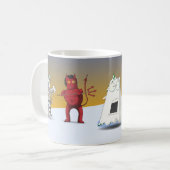 Frankensteins Monster, Mama, Teufel und Vampire Kaffeetasse (Vorderseite Links)