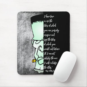 Frankensteins Monster, Shelley Liebe & Rage Quote Mousepad