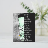 Frankensteins Monster, Shelley Liebe & Rage Quote Postkarte (Stehend Vorderseite)
