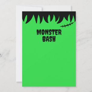 Frankensteins Monster stitches Narben und Haare Einladung