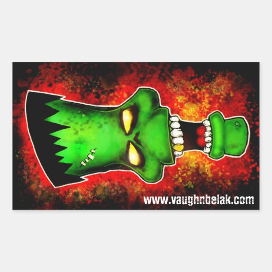 Frankensteins Monsteraufkleber Rechteckiger Aufkleber (Vorderseite)