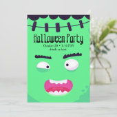 Frankensteins MonsterHalloween Einladung (Stehend Vorderseite)