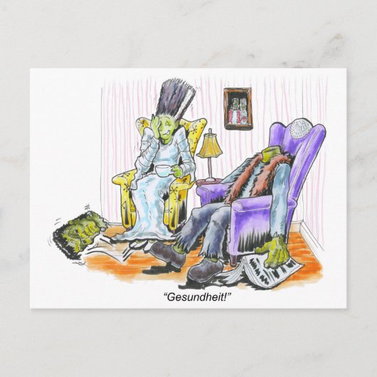 Frankensteins Schläge Postkarte (Vorderseite)