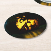 Frankenweenie Kürbis Runder Pappuntersetzer (Angewinkelt)