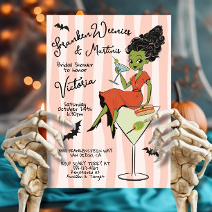 FrankenWeenies & Martinis Halloween-Brautparty Einladung
