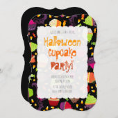 Frankenzake - Niedlicher Halloween-Kuchen Einladung (Vorne/Hinten)