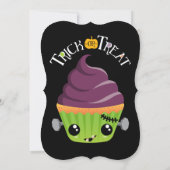 Frankenzake - Niedlicher Halloween-Kuchen Einladung (Rückseite)