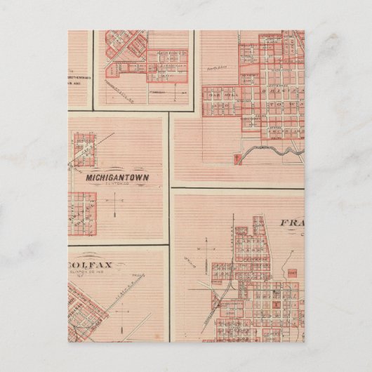 Frankfort, Clinton Co mit Tipton Postkarte (Vorderseite)