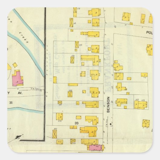 Frankfort, Kentucky 11 Quadratischer Aufkleber (Vorderseite)
