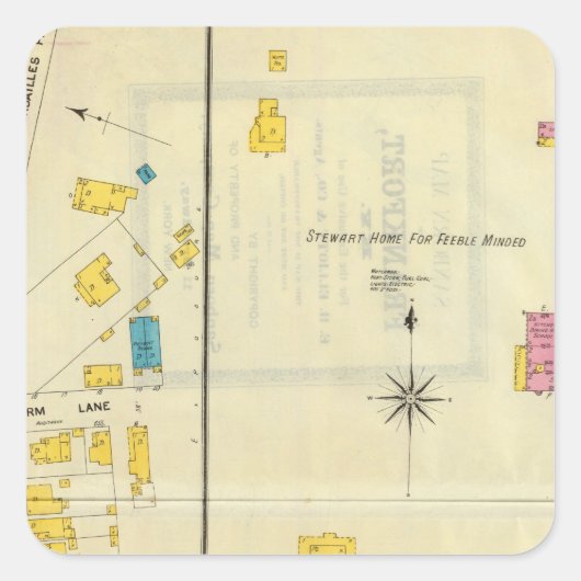 Frankfort, Kentucky 14 Quadratischer Aufkleber (Vorderseite)